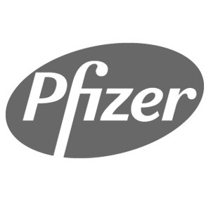 Logo de Pfizer blanco y negro